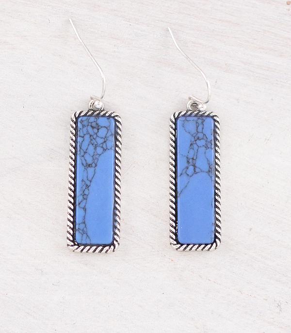 New Arrival :: Wholesale Western Lapis Bar Earrings