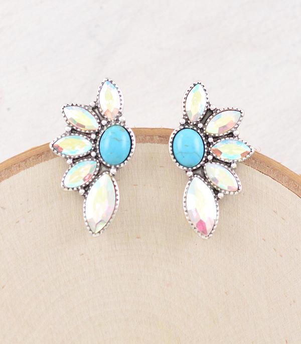 WHAT'S NEW :: Wholesale Western Ab Stone Statement Earrings