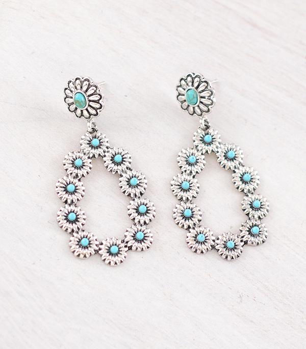 WHAT'S NEW :: Wholesale Western Concho Teardrop Earrings