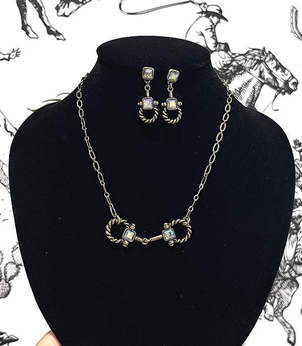 New Arrival :: Wholesale Western Horsebit Necklace Set
