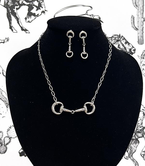 New Arrival :: Wholesale Western Trending Horsebit Necklace Set