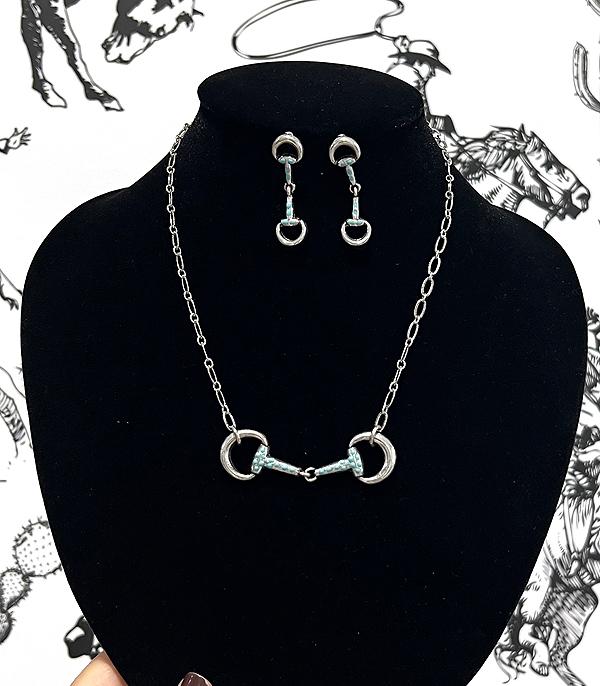 New Arrival :: Wholesale Western Trending Horsebit Necklace Set