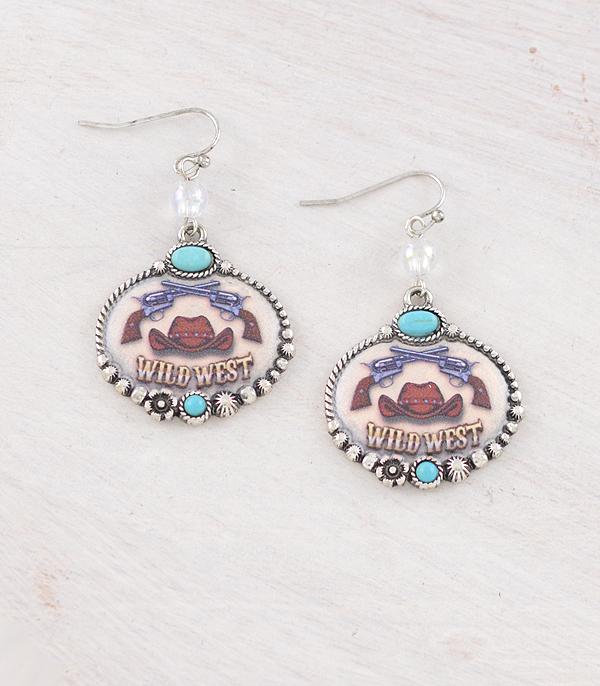 New Arrival :: Wholesale Western Wild West Concho Earrings