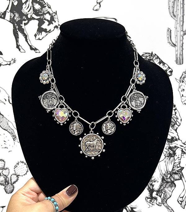 New Arrival :: Wholesale Western Coin Charm Necklace