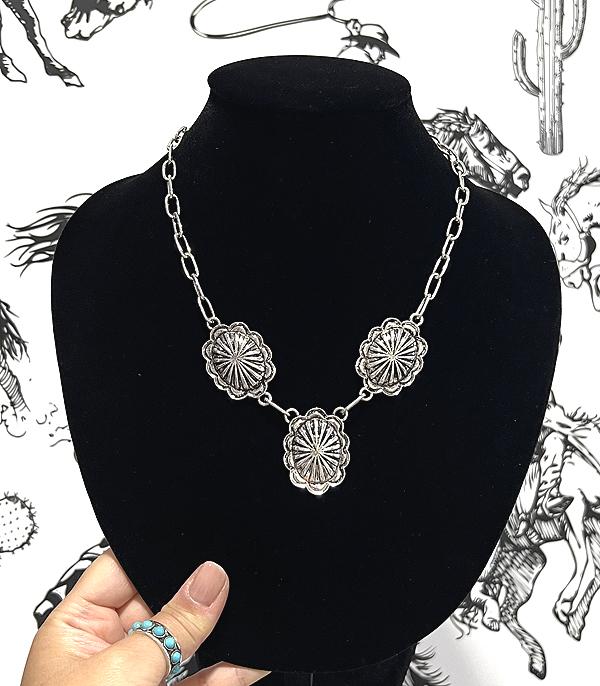 New Arrival :: Wholesale Western Concho Necklace