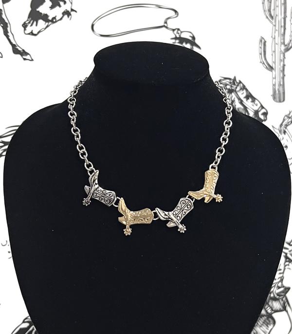 New Arrival :: Wholesale Western Cowboy Boot Necklace