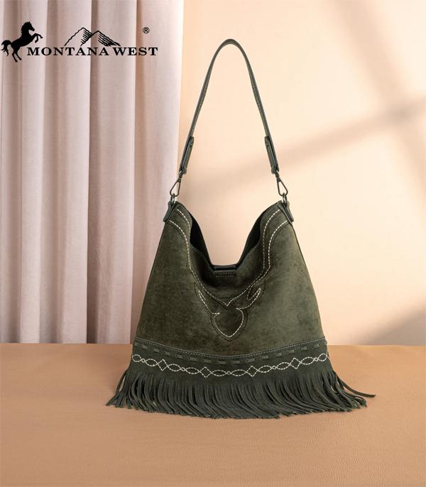 New Arrival :: Wholesale Montana West Boot Stitch Fringe Hobo Bag