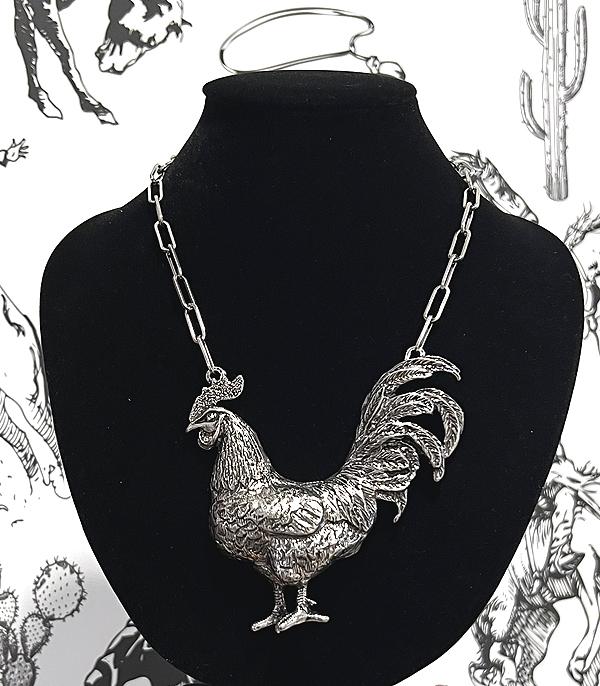 New Arrival :: Wholesale Tipi Brand Oversized Rooster Necklace