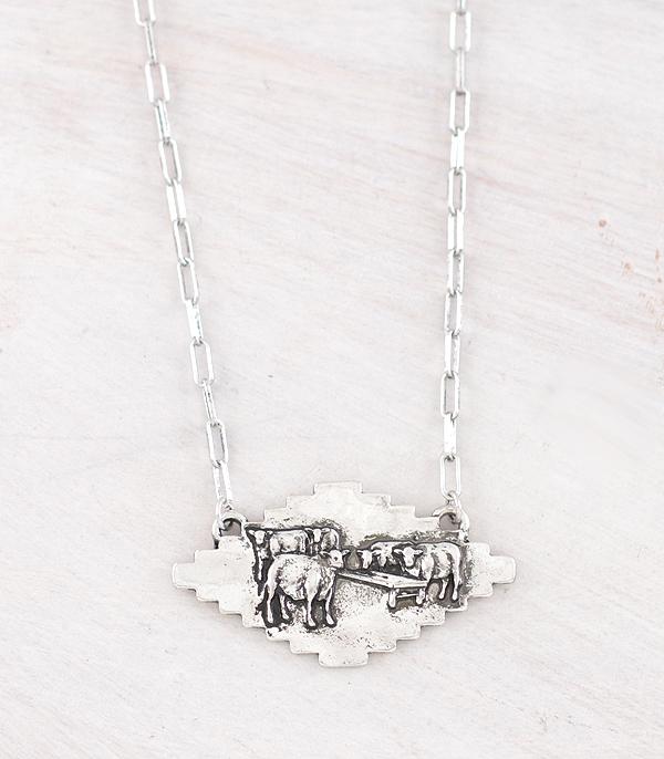 New Arrival :: Wholesale Western Aztec Cattle Necklace