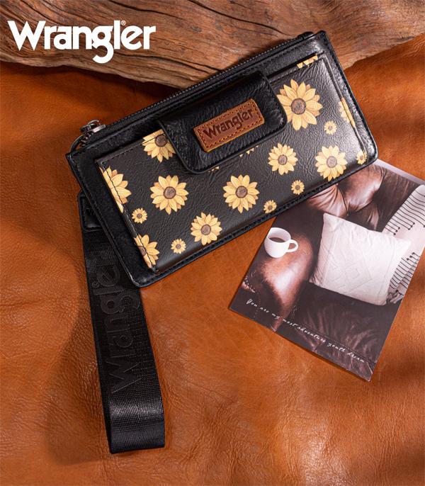 New Arrival :: Wholesale Wrangler Sunflower Card Wallet Wristlet