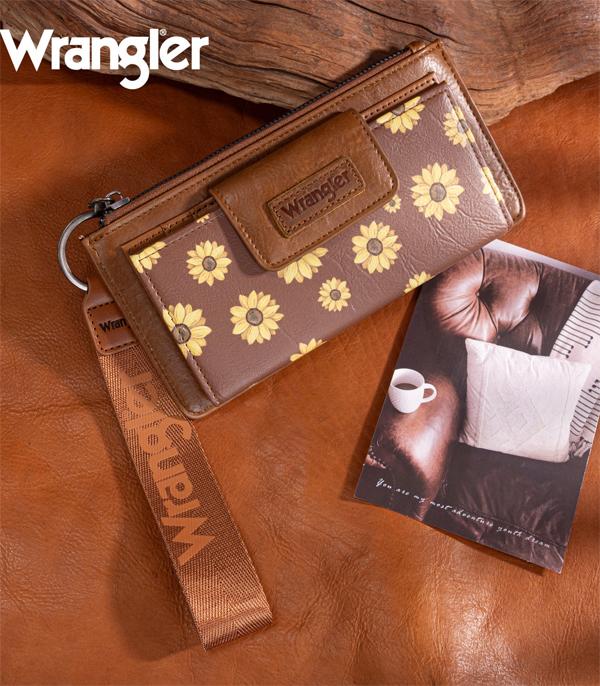New Arrival :: Wholesale Wrangler Sunflower Card Wallet Wristlet