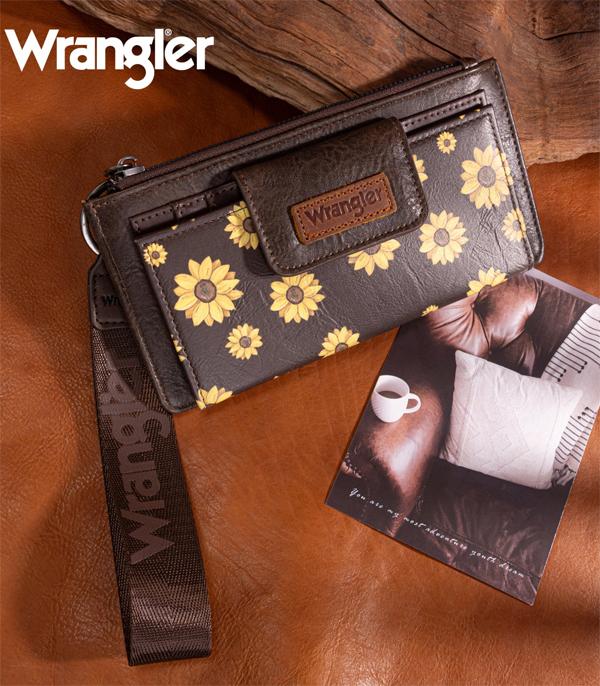 New Arrival :: Wholesale Wrangler Sunflower Card Wallet Wristlet