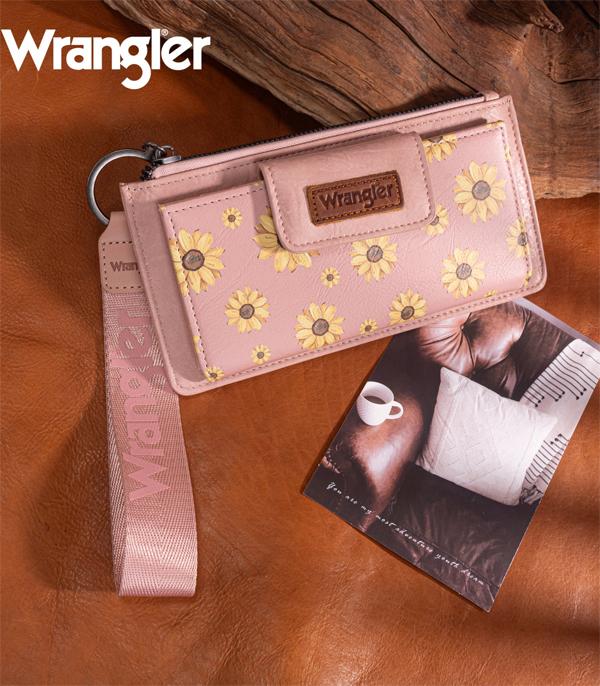 New Arrival :: Wholesale Wrangler Sunflower Card Wallet Wristlet