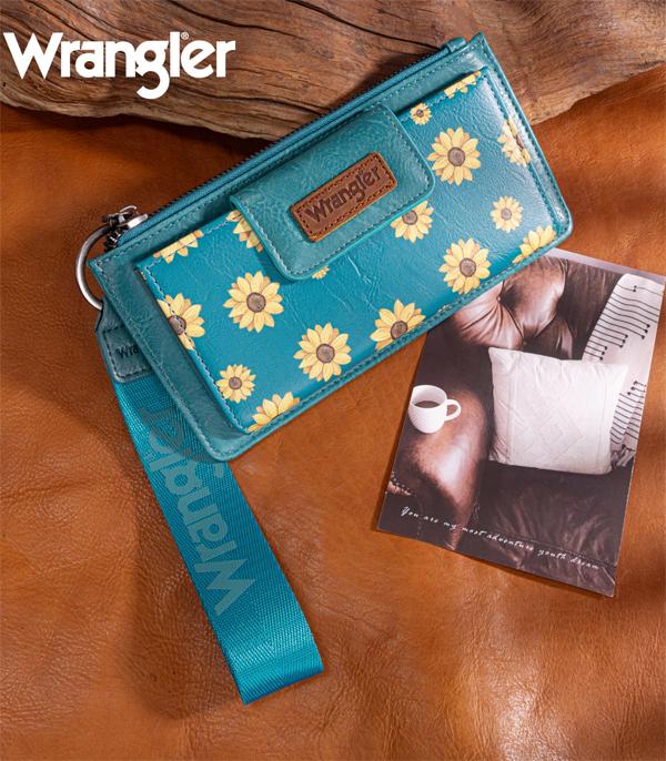 New Arrival :: Wholesale Wrangler Sunflower Card Wallet Wristlet