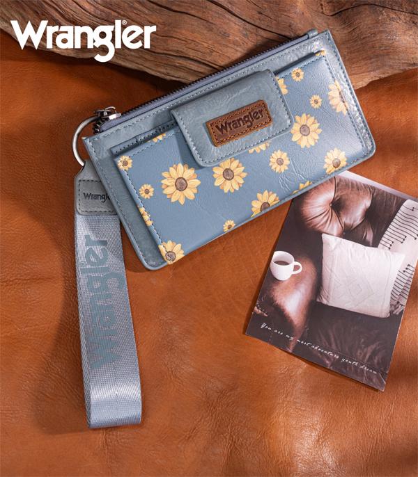 New Arrival :: Wholesale Wrangler Sunflower Card Wallet Wristlet