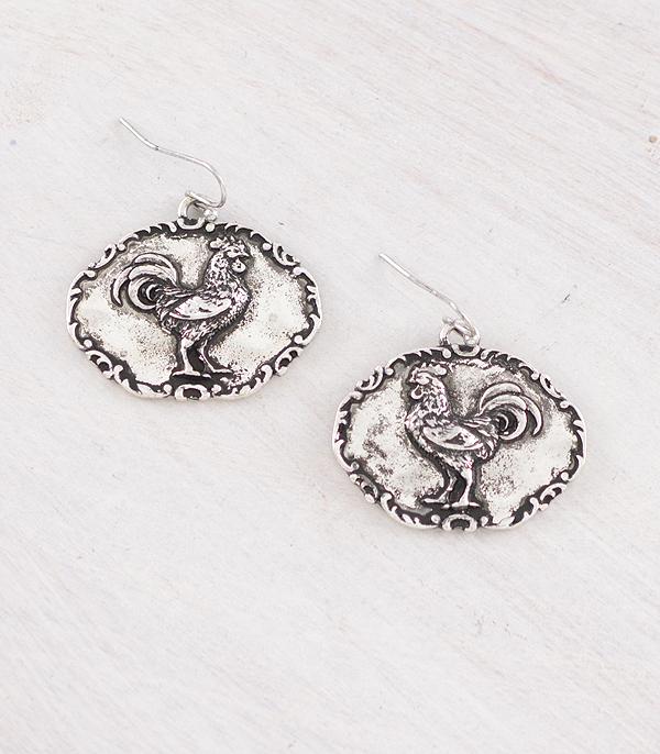 New Arrival :: Wholesale Farm Animal Rooster Earrings
