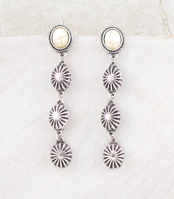 New Arrival :: Wholesale Western Concho Drop Earrings