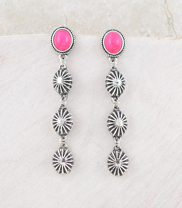 New Arrival :: Wholesale Western Concho Drop Earrings