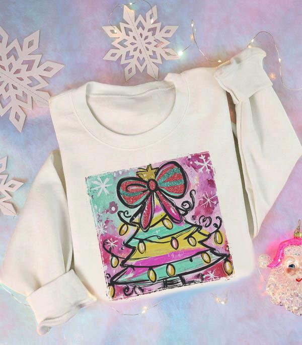 <font color=GREEN>HOLIDAYS</font> :: GRAPHIC TEES :: Wholesale Vintage Christmas Tree Sweatshirt