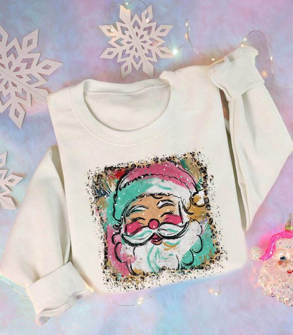 <font color=GREEN>HOLIDAYS</font> :: GRAPHIC TEES :: Wholesale Vintage Santa Christmas Sweatshirt