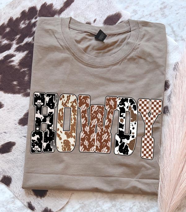 GRAPHIC TEES :: TSHIRTS :: Wholesale Western Howdy Graphic Oversized Tshirt