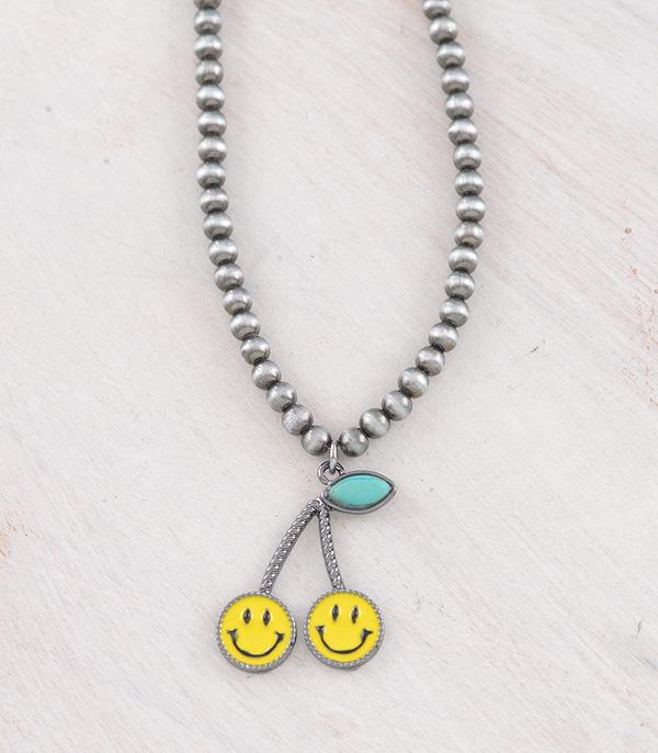 New Arrival :: Wholesale Western Smile Face Cherry Necklace