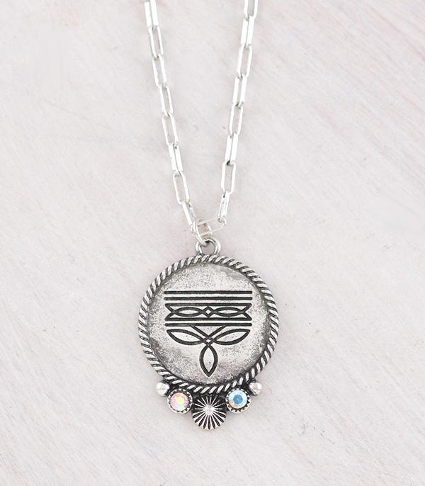 New Arrival :: Wholesale Western Boot Stitch Pendant Necklace