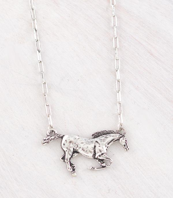 New Arrival :: Wholesale Western Running Horse Necklace