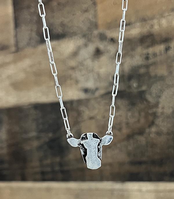 New Arrival :: Wholesale Western Cow Pendant Necklace