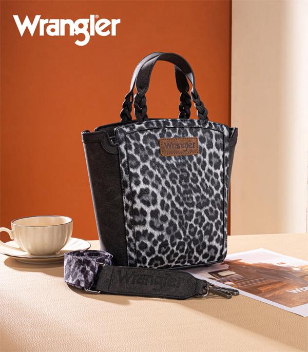 MONTANAWEST BAGS :: WESTERN PURSES :: Wholesale Wrangler Leopard Print Tote Crossbody 
