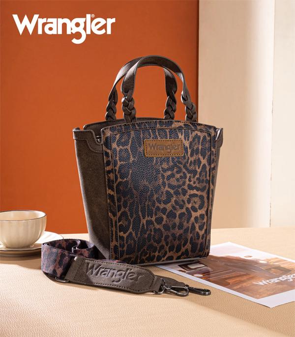 MONTANAWEST BAGS :: WESTERN PURSES :: Wholesale Wrangler Leopard Print Tote Crossbody 