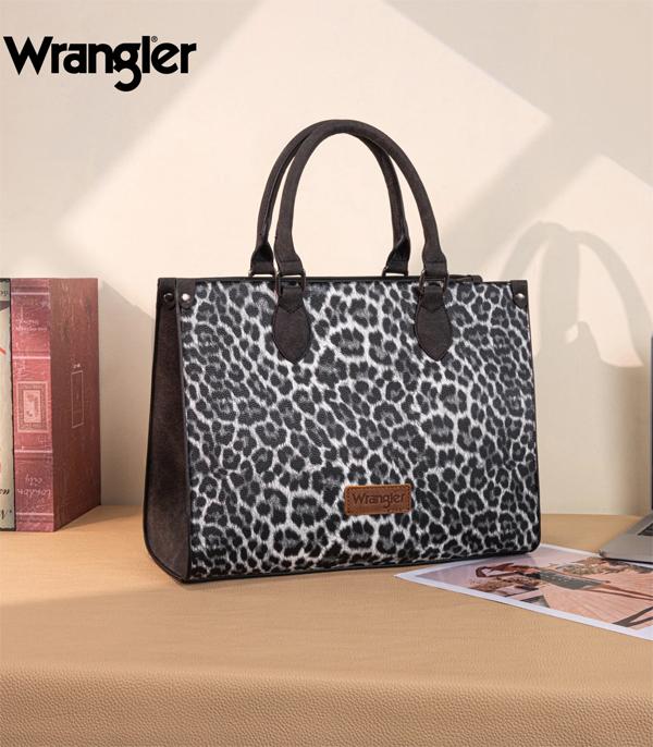 MONTANAWEST BAGS :: WESTERN PURSES :: Wholesale Wrangler Leopard Print Large Tote