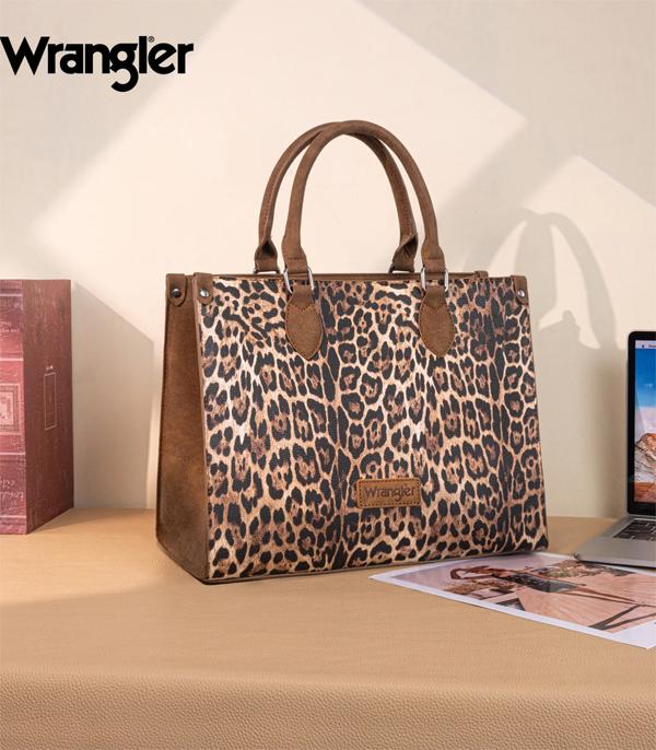 MONTANAWEST BAGS :: WESTERN PURSES :: Wholesale Wrangler Leopard Print Large Tote