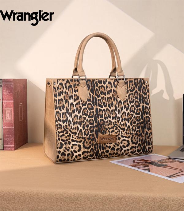 MONTANAWEST BAGS :: WESTERN PURSES :: Wholesale Wrangler Leopard Print Large Tote
