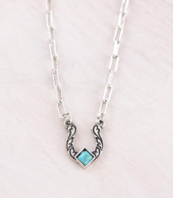 NECKLACES :: WESTERN TREND :: Wholesale Western Horseshoe Pendant Necklace
