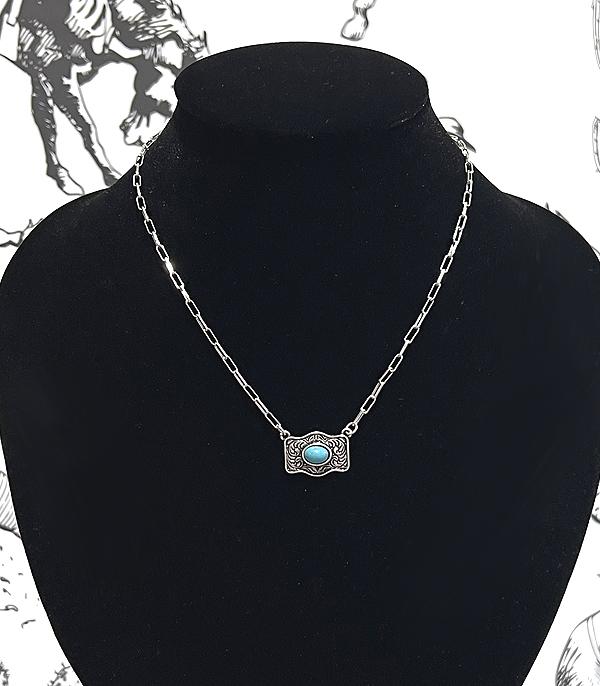 NECKLACES :: WESTERN TREND :: Wholesale Western Mini Buckle Pendant Necklace