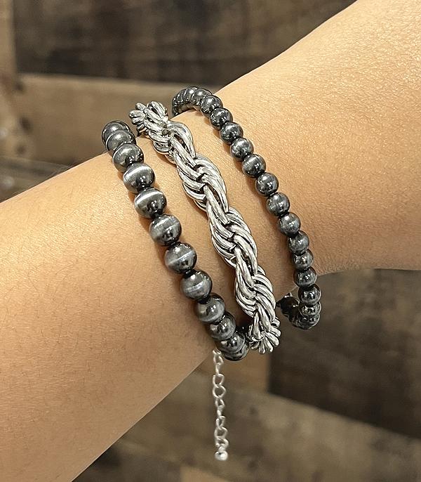 WHAT'S NEW :: Wholesale Western Chain Stacked Bracelet Set