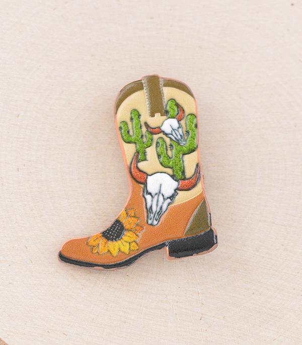 WHAT'S NEW :: Wholesale Western Cowboy Boot Faux Leather Pin