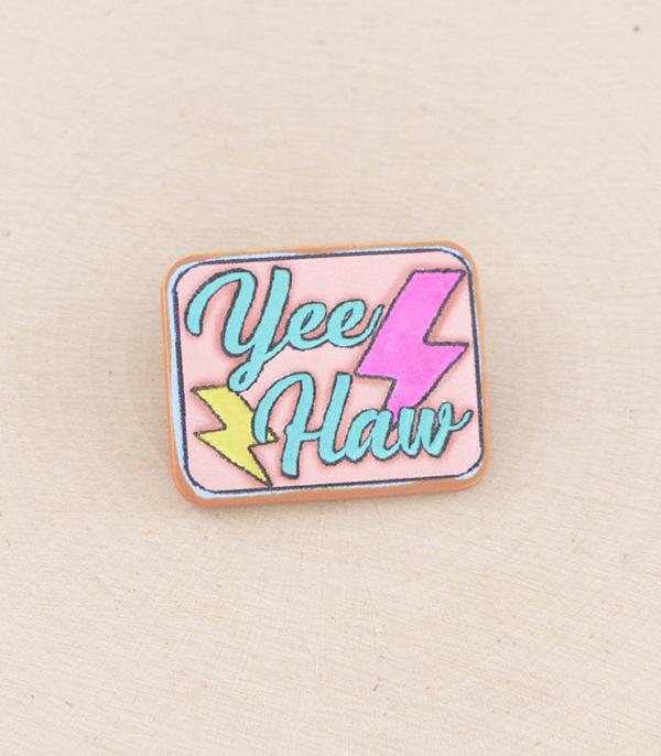 New Arrival :: Wholesale Western Yeehaw Faux Leather Pin
