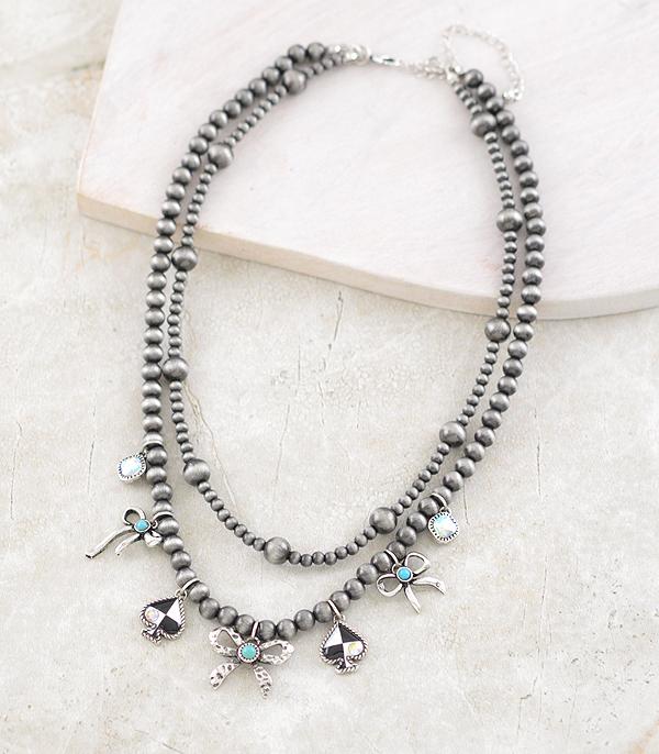 New Arrival :: Wholesale Western Navajo Pearl Charm Necklace