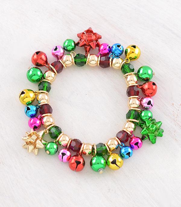 <font color=GREEN>HOLIDAYS</font> :: JEWELRY I BAGS :: Wholesale Christmas Jingle Bell Charm Bracelet