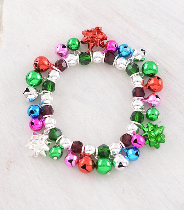 <font color=GREEN>HOLIDAYS</font> :: JEWELRY I BAGS :: Wholesale Christmas Jingle Bell Charm Bracelet