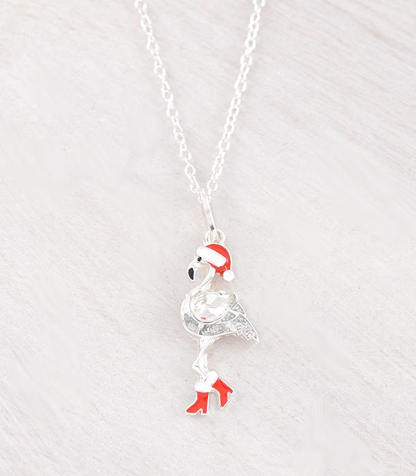 <font color=GREEN>HOLIDAYS</font> :: JEWELRY I BAGS :: Wholesale Christmas Flamingo Necklace