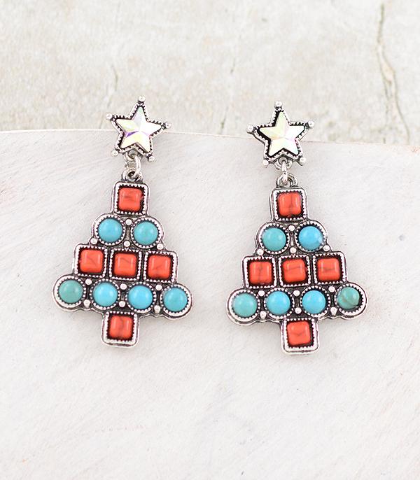 <font color=GREEN>HOLIDAYS</font> :: JEWELRY I BAGS :: Wholesale Western Christmas Tree Earrings
