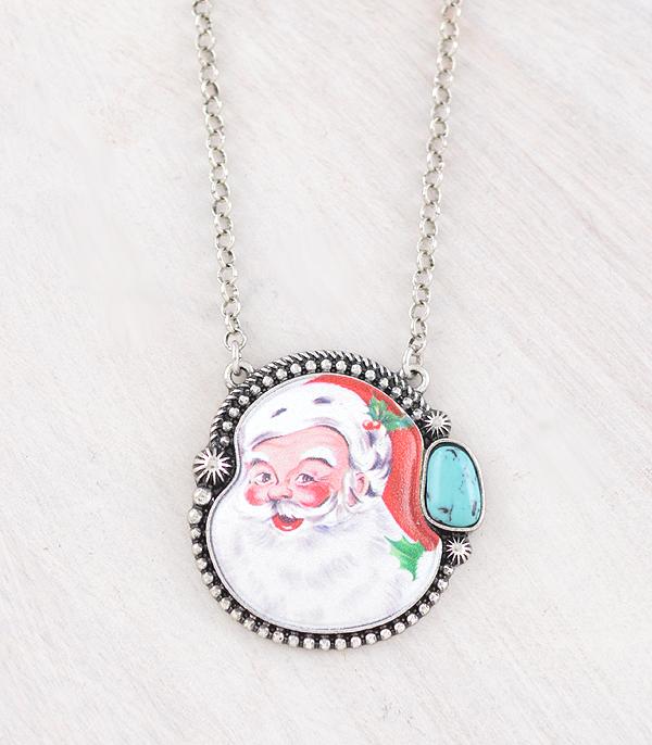 <font color=GREEN>HOLIDAYS</font> :: JEWELRY I BAGS :: Wholesale Western Christmas Santa Necklace