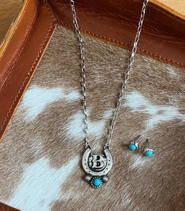 WHAT'S NEW :: Wholesale Western Horseshoe Initial Necklace Set