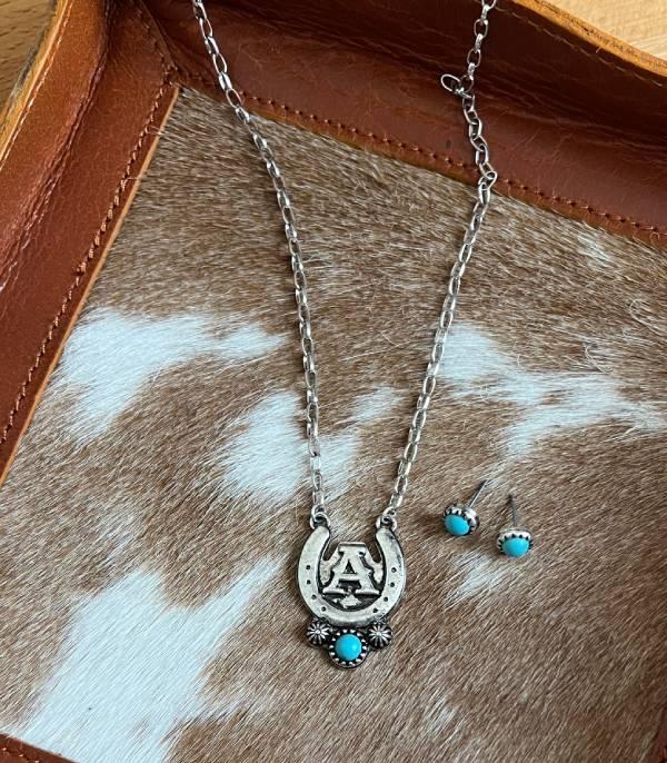 WHAT'S NEW :: Wholesale Western Horseshoe Initial Necklace Set