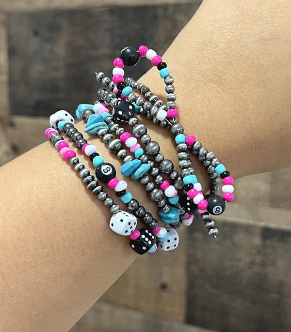 BRACELETS :: STRETCH-BEAD :: Wholesale Western Navajo Pearl Bow Bracelet