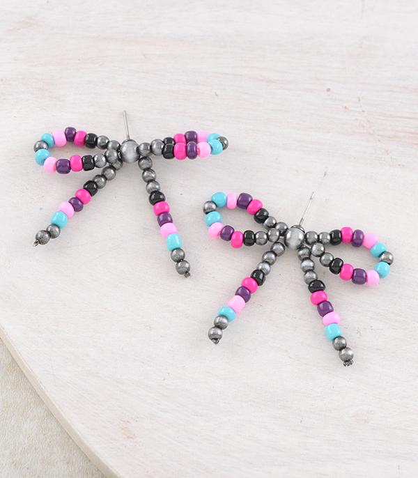 EARRINGS :: WESTERN POST EARRINGS :: Wholesale Western Navajo Pearl Bow Earrings