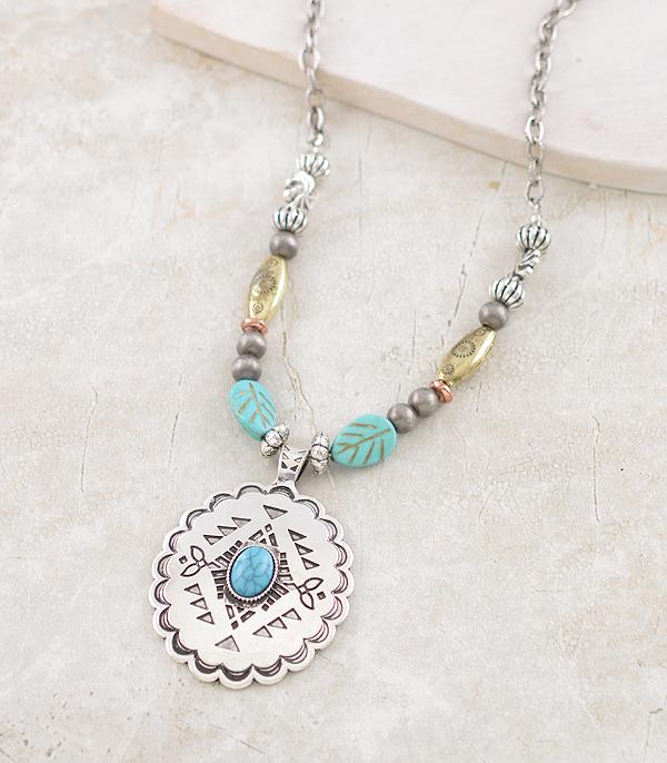 New Arrival :: Wholesale Western Aztec Pendant Necklace
